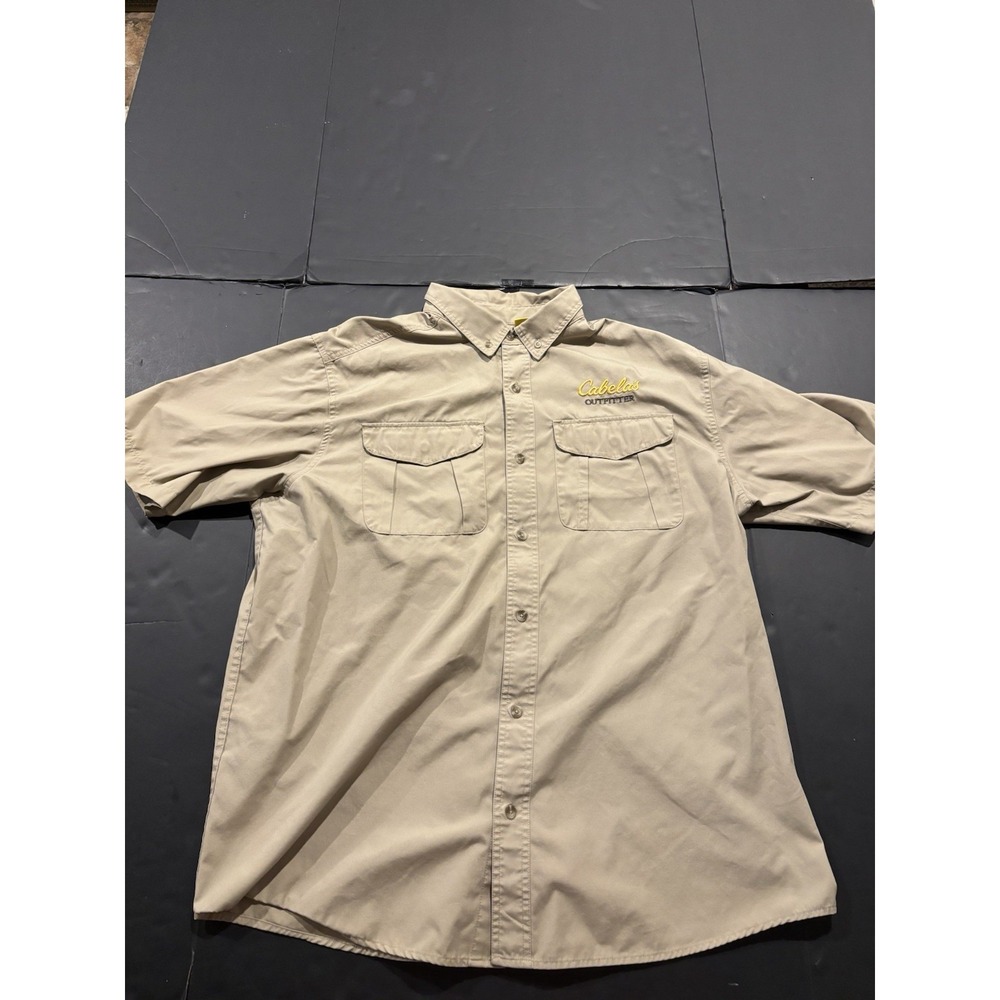 Cabela's Outfitter Short Sleeve Button Down Safari Shirt XL Tall